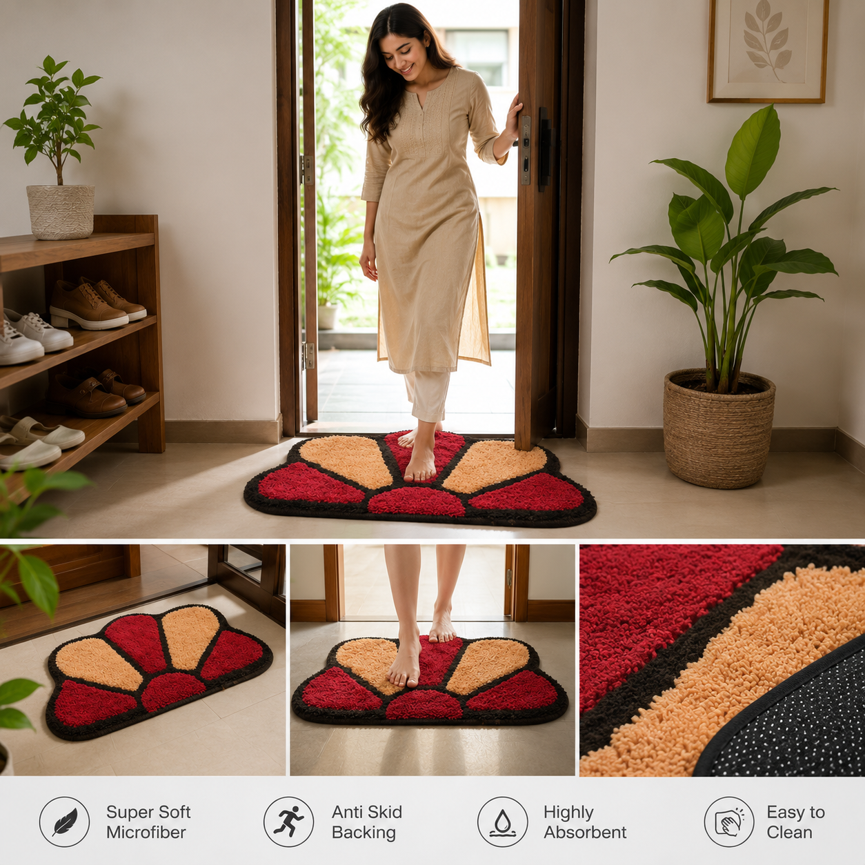 Supersoft Anti-Skid Microfiber Doormat (45x70cm)