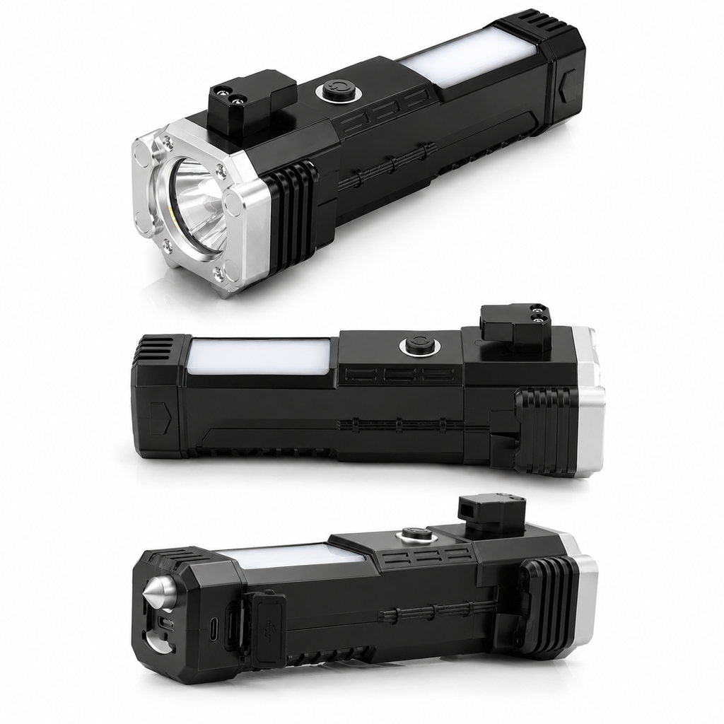 8-in-1 Rechargeable LED Emergency Flashlight