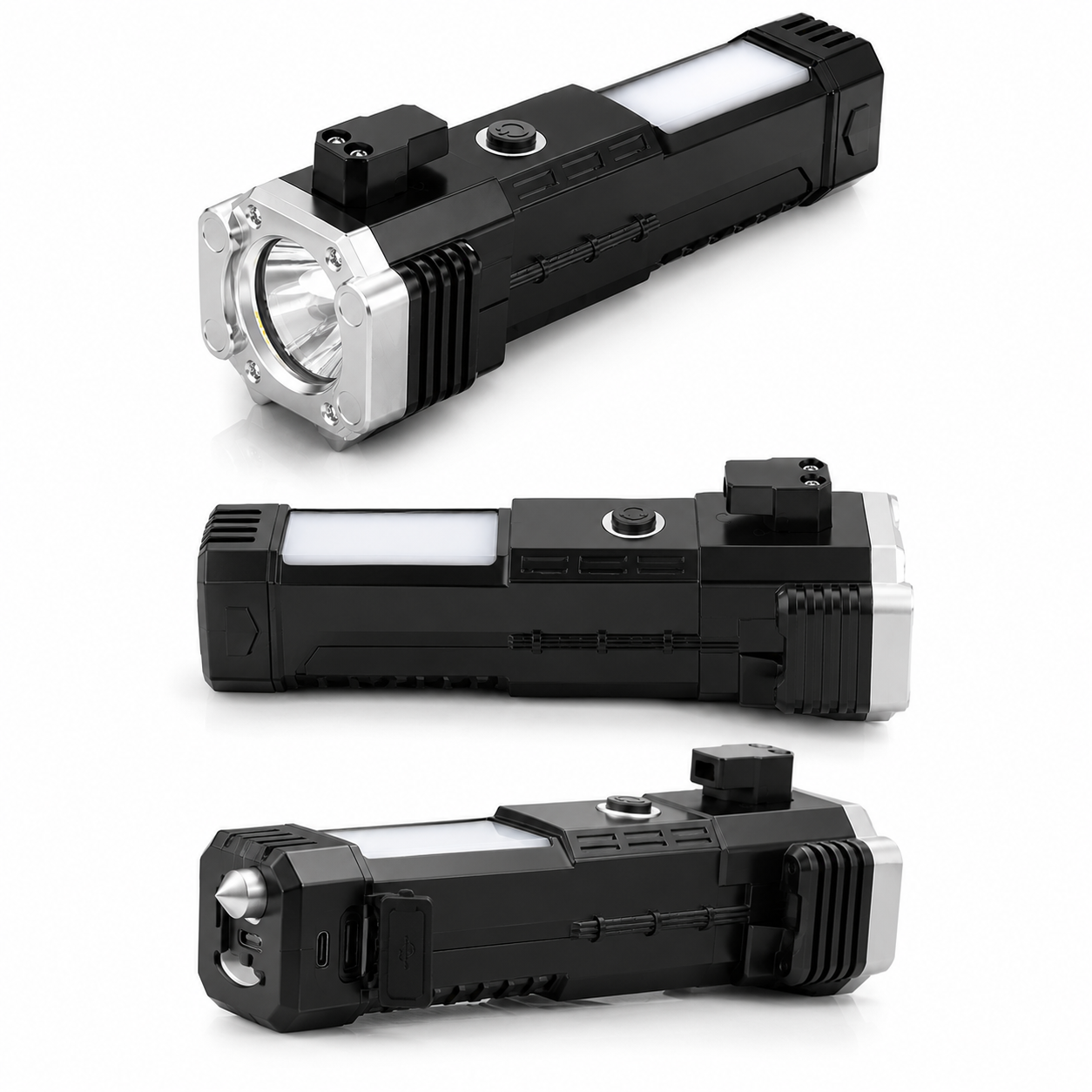 8-in-1 Rechargeable LED Emergency Flashlight
