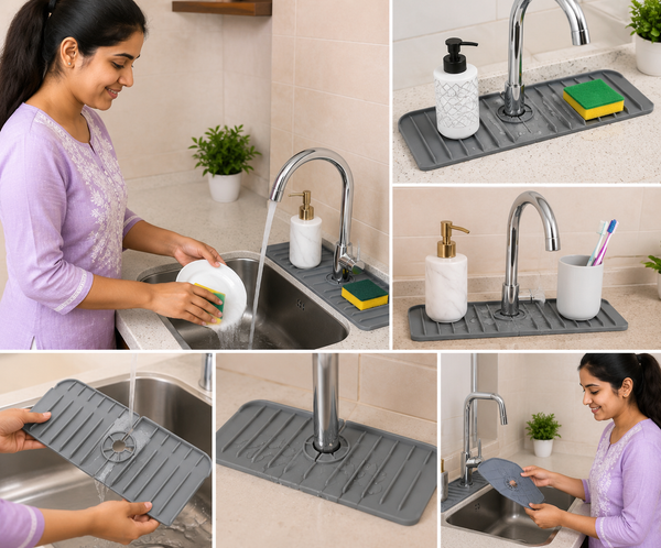 Silicone Sink Faucet Mat (Pack of 1)