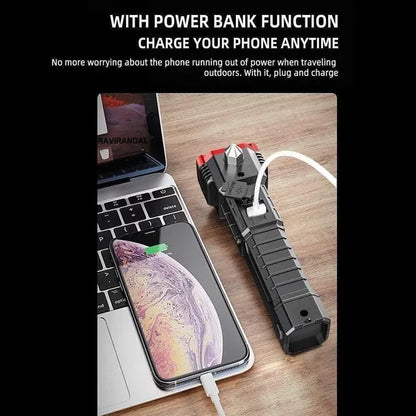8-in-1 Rechargeable LED Emergency Flashlight